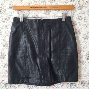 Free People Modern Femme Vegan Leather Mini Skirt